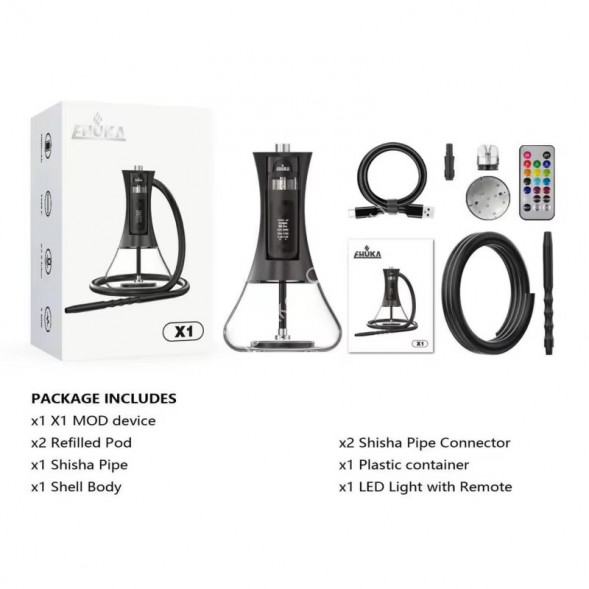 Электронный кальян Ehuka X1 (Розовый) с возможностью менять подсветку 2000 mAh оптом