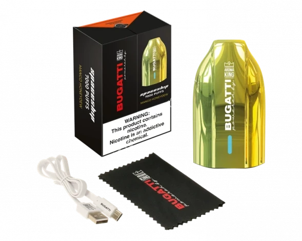 Электронные сигареты Bugatti Aroma King mango honeydew 7000 затяжек с подзарядкой Type-C оптом      