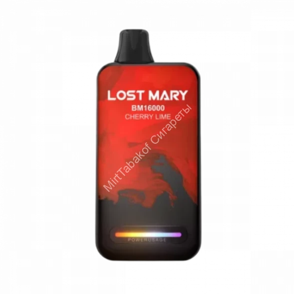 Электронная сигарета  Lost mary  BM 16000 Вишня-Лайм  20мг (2%) оптом  