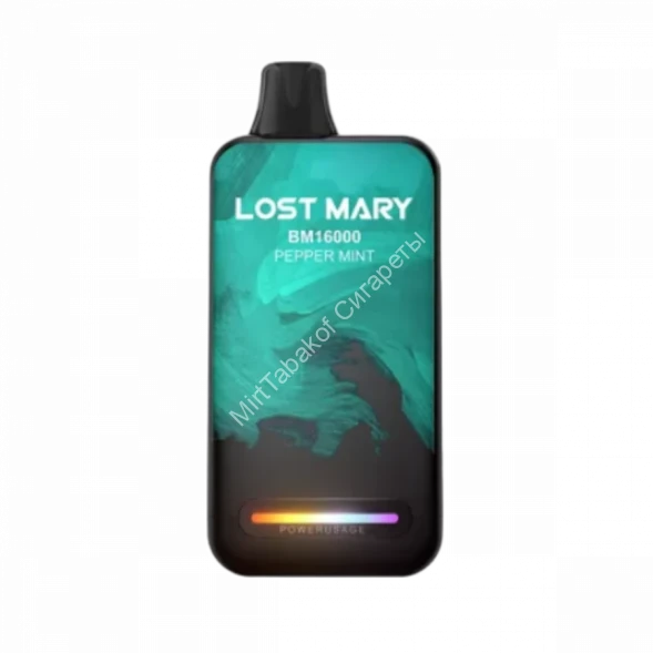 Электронная сигарета  Lost mary  BM 16000 Перечная мята 20мг (2%) оптом   