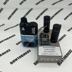 Электронная сигарета Fizzy Twins Dual POD 9000 Арбуз малина. Затяжек с бонусом  оптом  